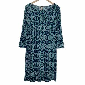 Laundry Midi Dress Liquid Knit Stretch Classic Career Work Long Sleeves Size 8